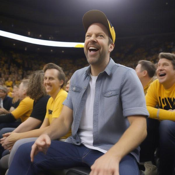 Jason Sudeikis Courtside at Iowa Basketball Game
