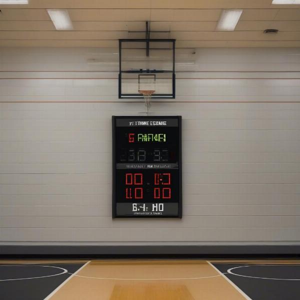 Junior High Basketball Game Clock Displaying Time