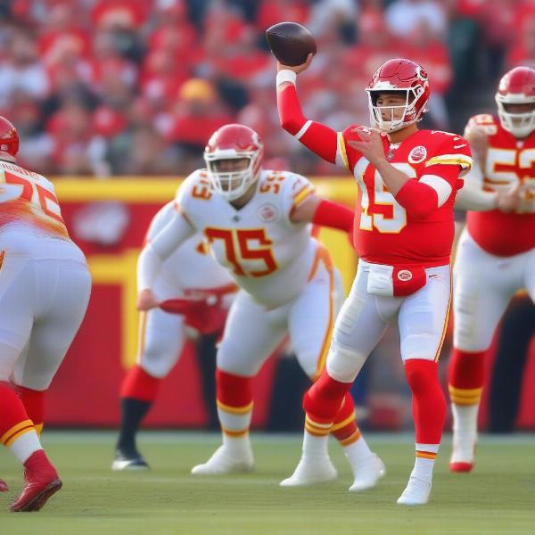 Kansas City Chiefs executing an offensive play