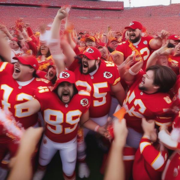 Kansas City Chiefs Fans Celebrating a Touchdown