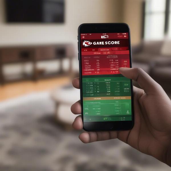 Checking KC Chiefs Game Score on Mobile App