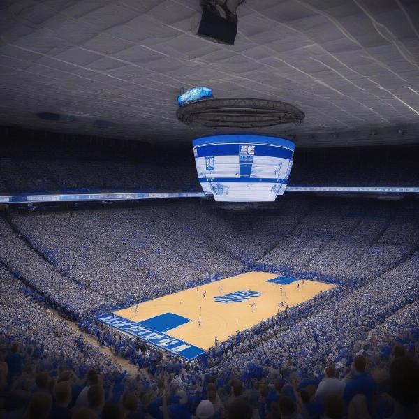 Kentucky Basketball Fans Cheering in Rupp Arena