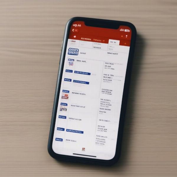KU Game Schedule on a Mobile App