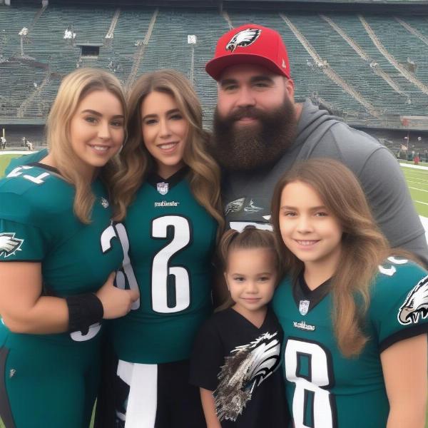 Kylie Kelce and Family at an NFL Game