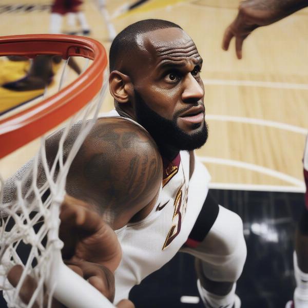 LeBron James maintains focus with the game on the line