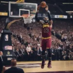 LeBron James sinks a game-winning shot in the playoffs