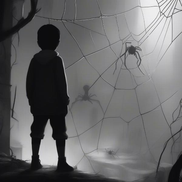 Boy Trapped by Giant Spider in Limbo