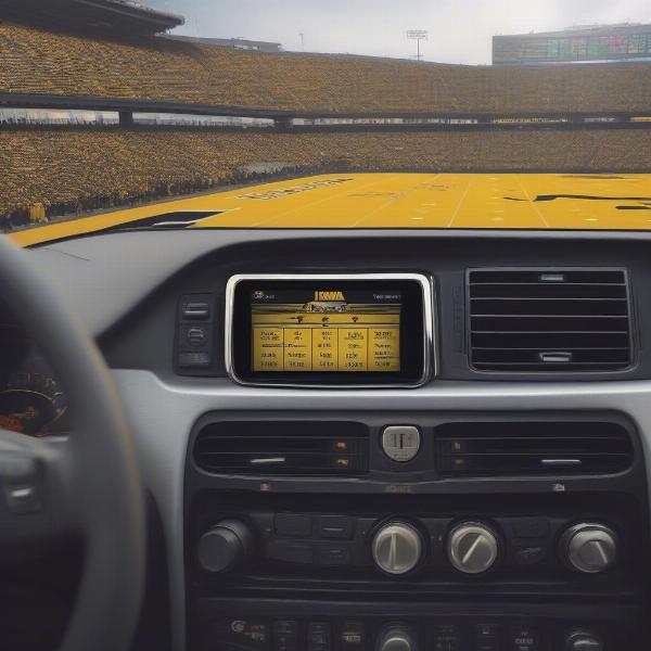 Listening to the Iowa Game on Car Radio
