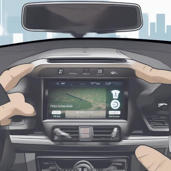 Listening to the Dallas Mavericks game on the radio while driving.