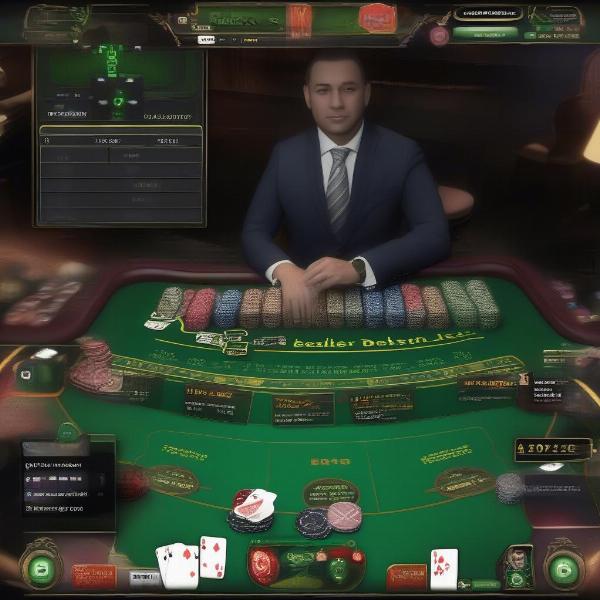Live Dealer Blackjack Game in Progress Showing Transparency
