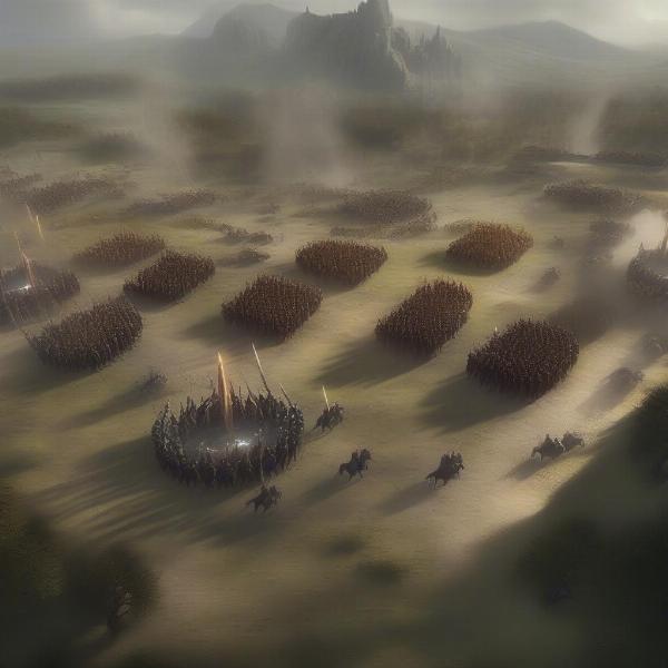 Conceptual Image of a Lord of the Rings Mobile RTS Game