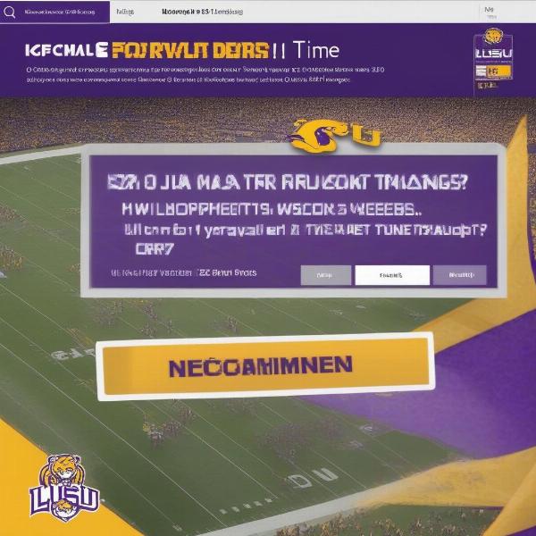 LSU Football Game Time Change Announcements