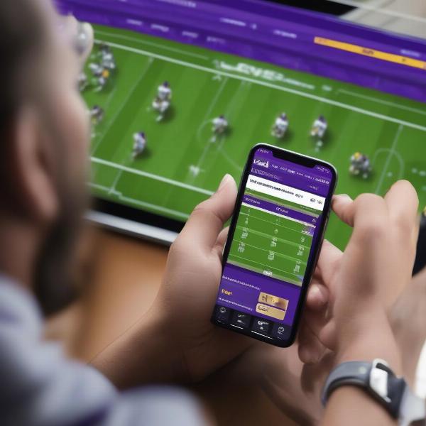 Checking LSU Game Score on Mobile App