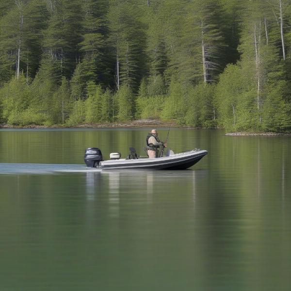 Maine Game Warden Conducting Boat Patrol