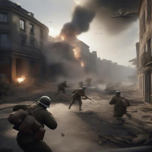 Medal of Honor PS5 Concept Art Showing Intense World War II Combat