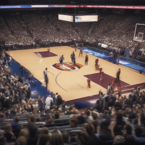 Media Timeout During NCAA Basketball Game