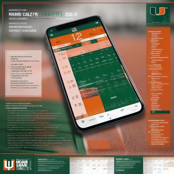 Miami Hurricanes Game Schedule on Calendar