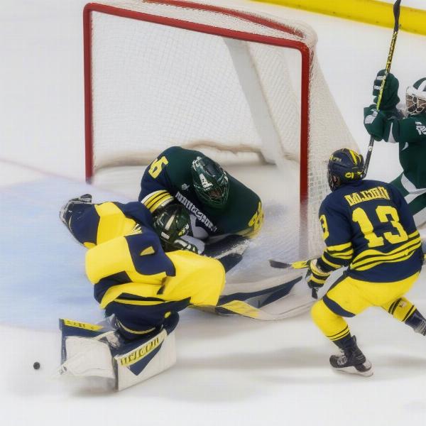 Michigan Hockey Player Scores Against Michigan State