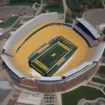 Michigan Stadium Aerial View of Crowd on Game Day
