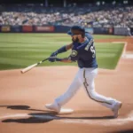 Milwaukee Brewers player hitting a home run