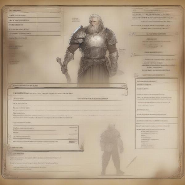 Min-Maxing RPG Character Sheet Example