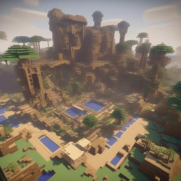 Minecraft Oasis Building Recreation