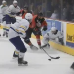 Minor League Hockey Game Action