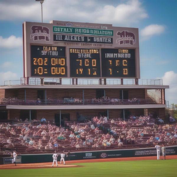 Mississippi State Baseball Scoreboard at Stadium