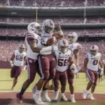 Mississippi State Football Team Celebrates Victory