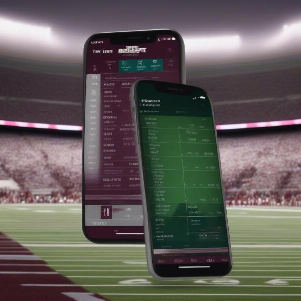 Mississippi State Football Score Update on Mobile Device