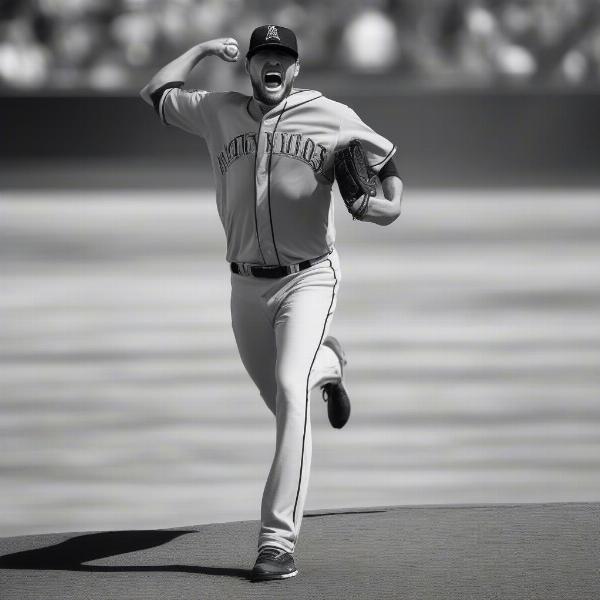 MLB Pitcher Celebrates a Complete Game Victory