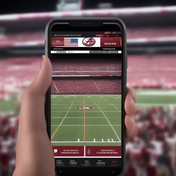 Watching Alabama Football Live on a Mobile App