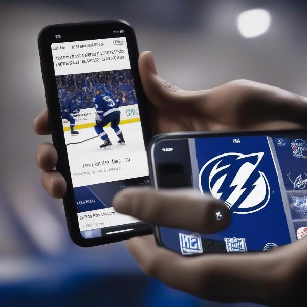 Watching Lightning Hockey on Mobile