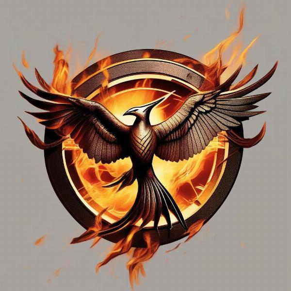 Mockingjay Symbol on Fire