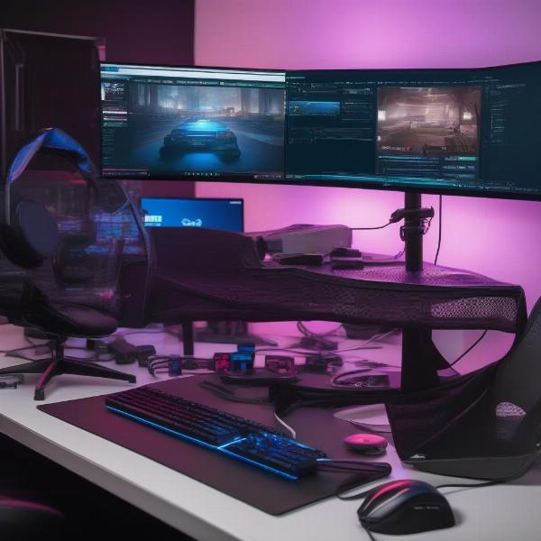 Modern YouTube Gaming Setup - Explore the sophisticated equipment and professional production that characterize today's top gaming YouTubers.