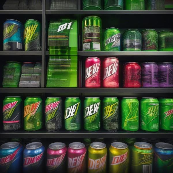 Mountain Dew Game Fuel Limited Edition Flavors Display