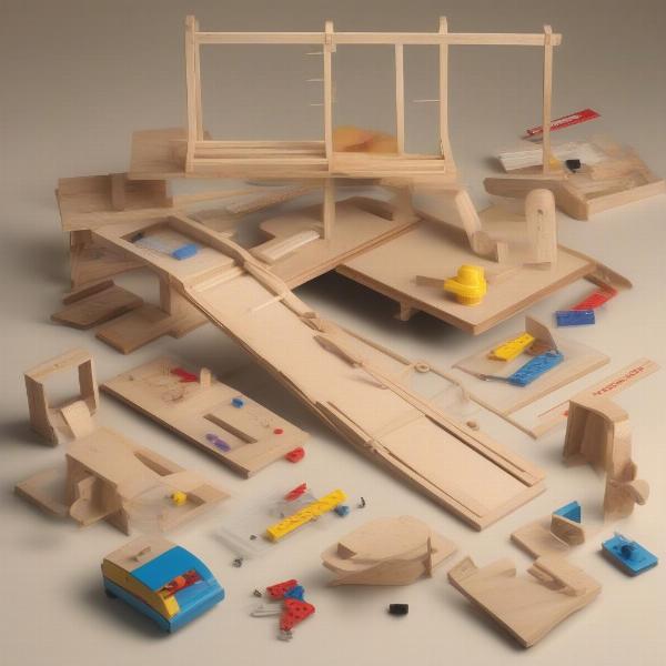 Organized Mouse Trap Game Pieces