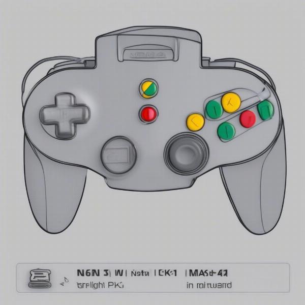 N64 Controller with Controller Pak Inserted