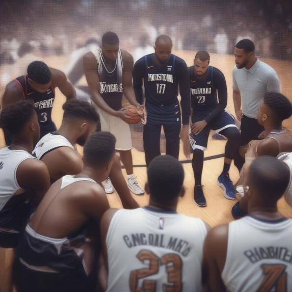 NBA Team Taking a Timeout for Strategic Play