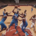 NBA Player in High-Intensity Action