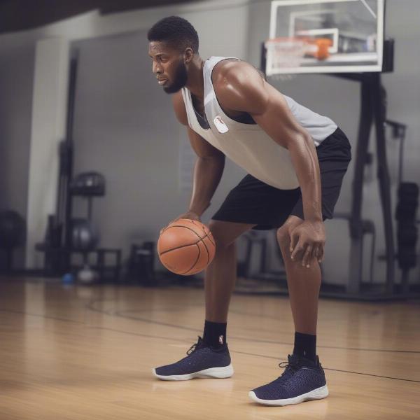 NBA Player Performing Training Drills