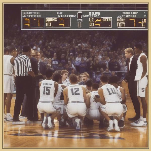 NCAA Basketball Game Clock Stoppage