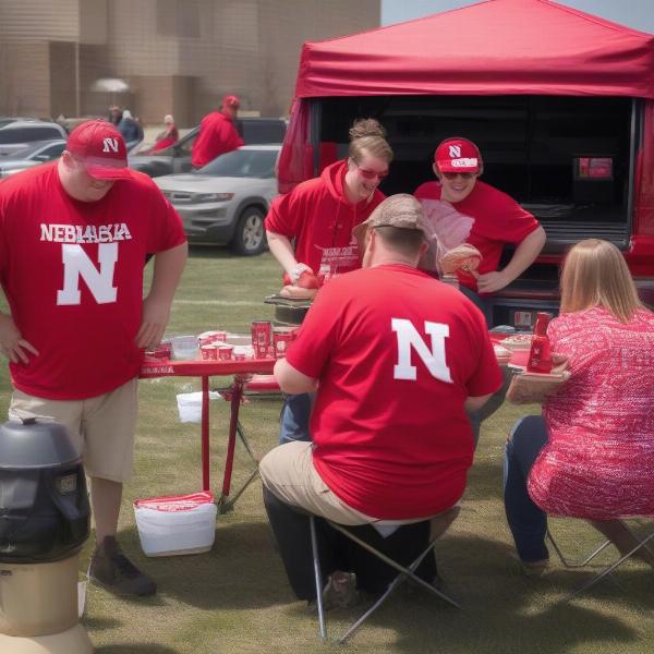 Nebraska Football Fans Tailgating