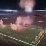 Fans celebrating a New Year's Eve bowl game victory
