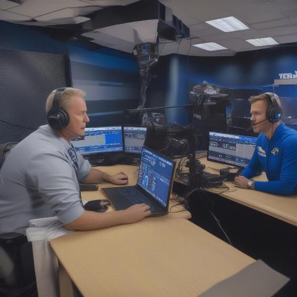 NFL Broadcast Booth Game Preparation