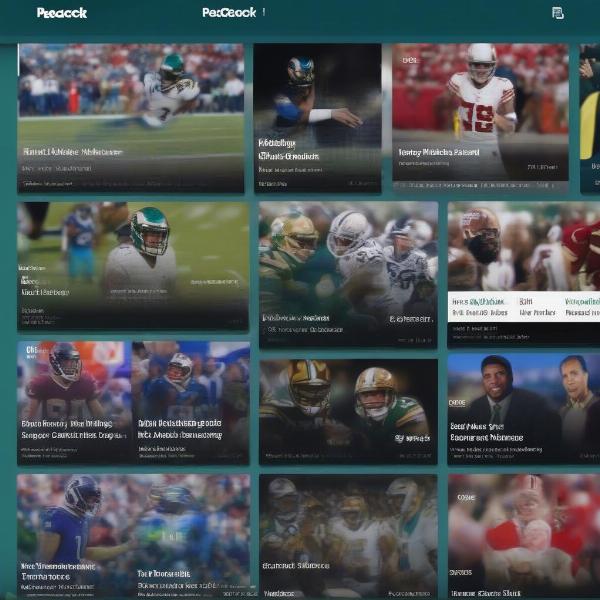 NFL related content available on Peacock streaming service beyond just live games.