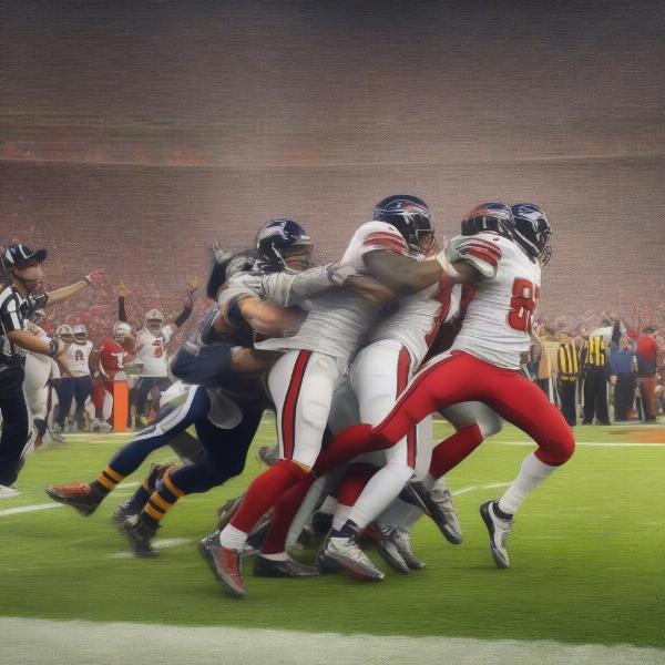 NFL Game Overtime and Cheering Fans