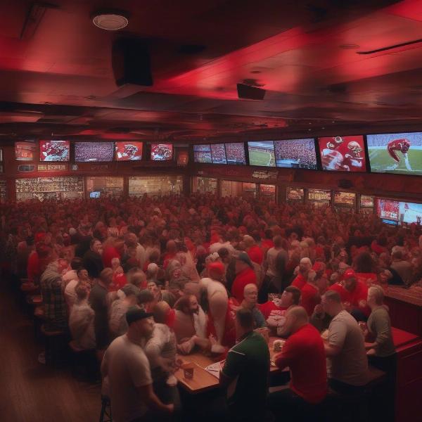 Fans in Germany Watching the Chiefs Game