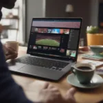 Streaming NFL Sunday Ticket on a Laptop