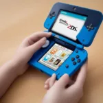 Holding a Nintendo 2DS Console
